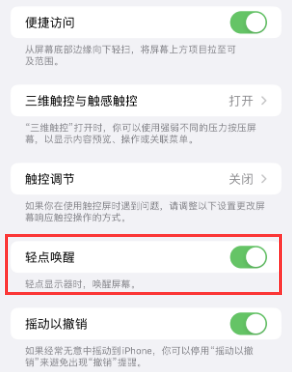 文圣苹果授权维修站分享iPhone轻点无法唤醒怎么办 