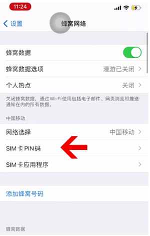 文圣苹果14维修网分享如何给iPhone14的SIM卡设置密码 