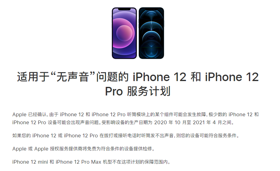 文圣苹果手机维修分享iPhone 12/Pro 拨打或接听电话时无声音怎么办 